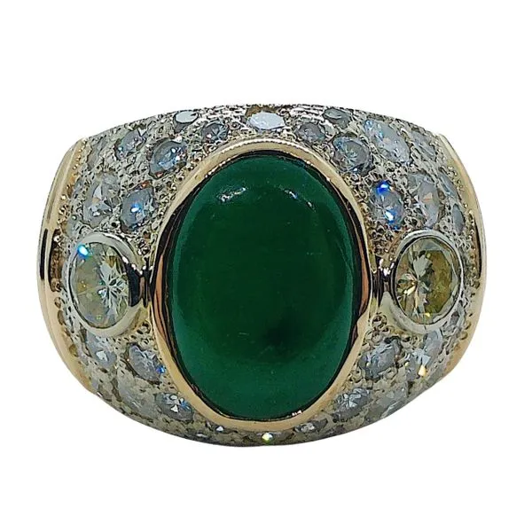 Jade and Diamond Ring Joint Venture Jewelry Cary, NC