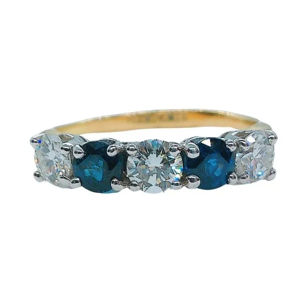 Diamond and Sapphire Band Ring Joint Venture Jewelry Cary, NC