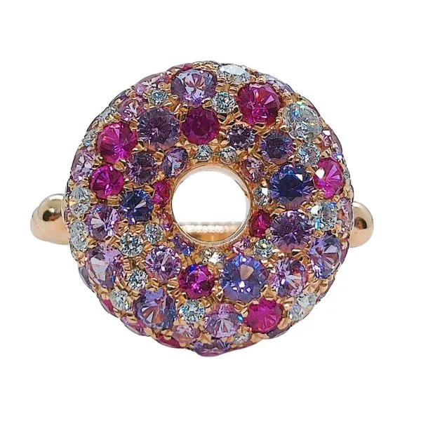 Rainbow Sapphire Donut Ring Joint Venture Jewelry Cary, NC