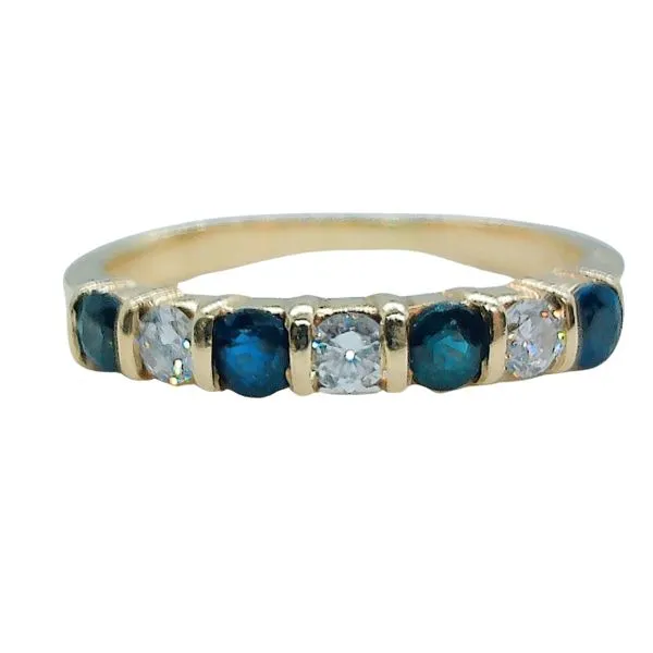 Sapphire and Diamond Wedding Band Joint Venture Jewelry Cary, NC