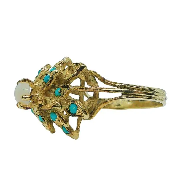 Opal and Turquoise Ring Image 2 Joint Venture Jewelry Cary, NC
