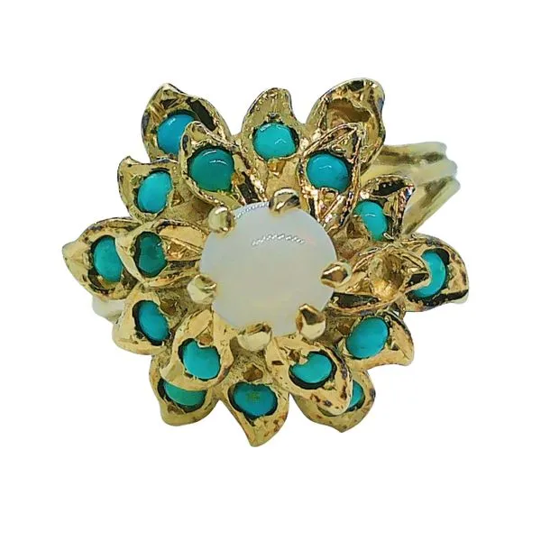 Opal and Turquoise Ring Joint Venture Jewelry Cary, NC