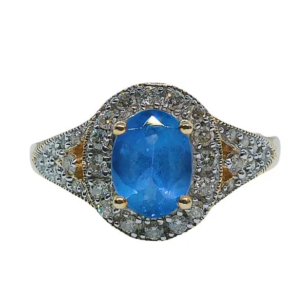 Tanzanite and Diamond Halo Ring Joint Venture Jewelry Cary, NC