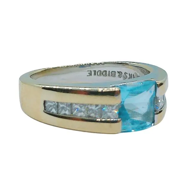 Aqua and Diamond Ring Image 2 Joint Venture Jewelry Cary, NC