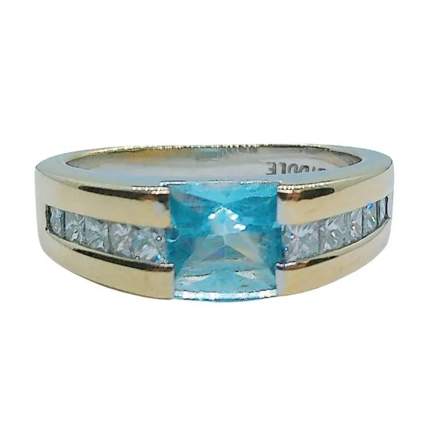 Aqua and Diamond Ring Joint Venture Jewelry Cary, NC