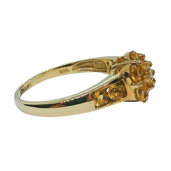 Citrine Flower Ring Image 2 Joint Venture Jewelry Cary, NC