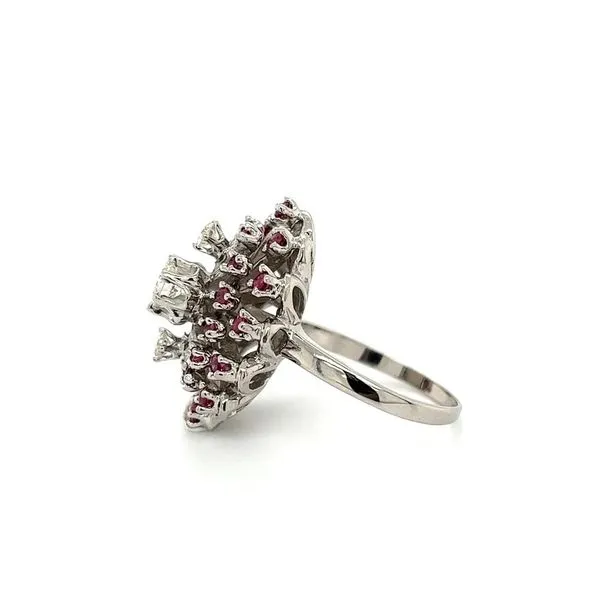 Diamond and Ruby Waterfall Ring Image 2 Joint Venture Jewelry Cary, NC