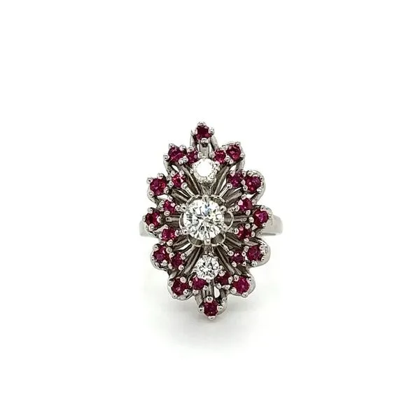 Diamond and Ruby Waterfall Ring Joint Venture Jewelry Cary, NC