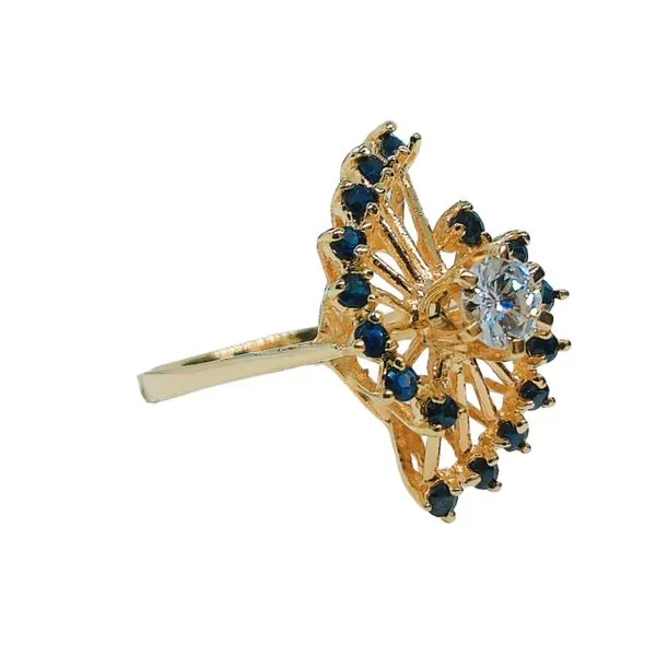 Sapphire and Diamond Spray Ring Image 2 Joint Venture Jewelry Cary, NC