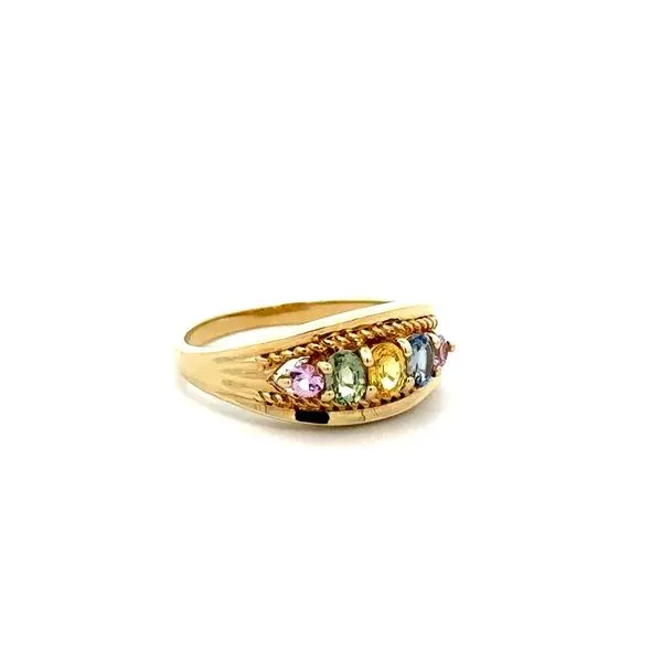 Rainbow Sapphire Dome Ring Image 2 Joint Venture Jewelry Cary, NC