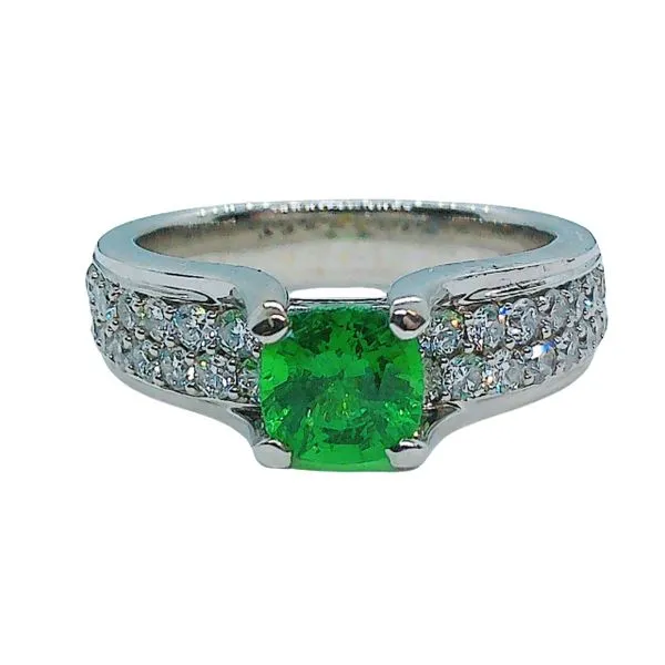Green Tourmaline and Diamond Ring Joint Venture Jewelry Cary, NC