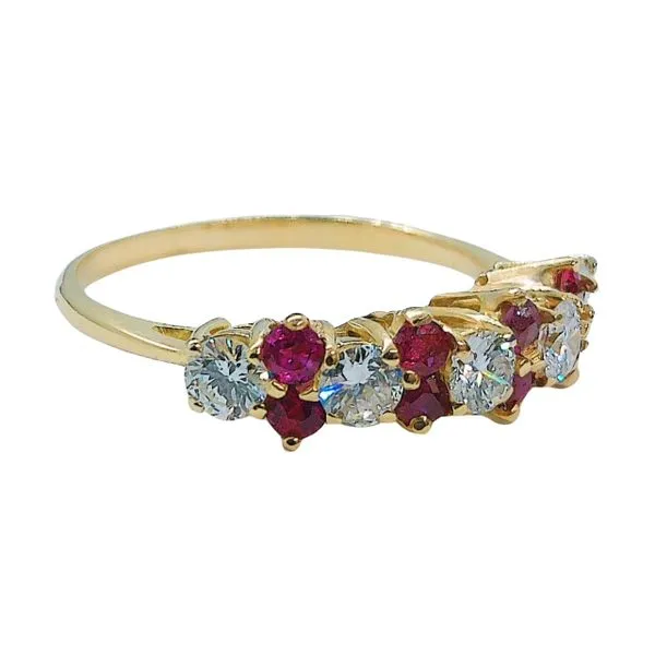 Diamond and Ruby Band Image 2 Joint Venture Jewelry Cary, NC