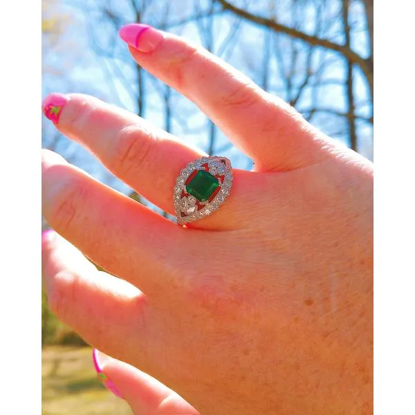 Emearld and Diamond Ring Image 4 Joint Venture Jewelry Cary, NC