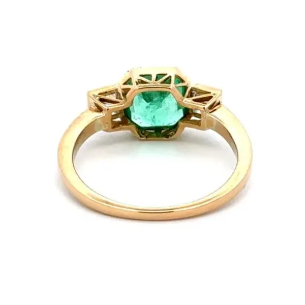 Emerald and Diamond Three Stone Ring Image 3 Joint Venture Jewelry Cary, NC