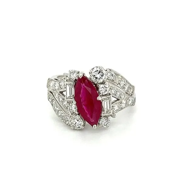 Marquise Cut Ruby and Diamond Ring Joint Venture Jewelry Cary, NC