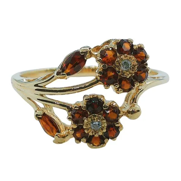 Garnet Flower Ring Joint Venture Jewelry Cary, NC