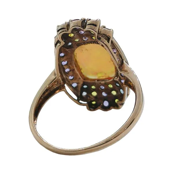 10K Rose Gold Ring with 3.00 CT Opal & 1.20 CTW Pink, Yellow & Blue Sapphires Image 3 Joint Venture Jewelry Cary, NC
