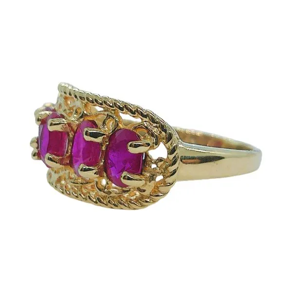 14K Yellow Gold 1.80 CTW Five-Stone Ruby Ring Image 2 Joint Venture Jewelry Cary, NC