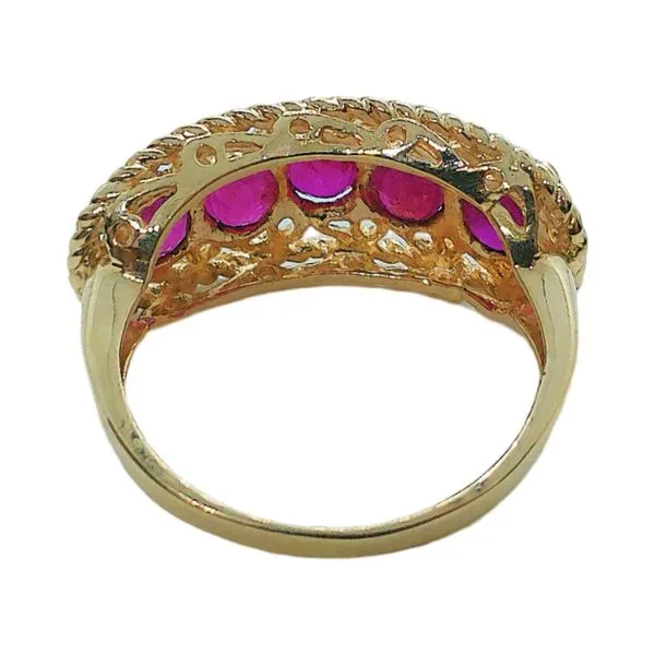 14K Yellow Gold 1.80 CTW Five-Stone Ruby Ring Image 3 Joint Venture Jewelry Cary, NC