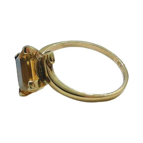 10K Yellow Gold Estate Citrine Bypass Ring Image 2 Joint Venture Jewelry Cary, NC