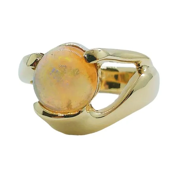 14K Yellow Gold 2.20 Carat Opal Ring Image 2 Joint Venture Jewelry Cary, NC