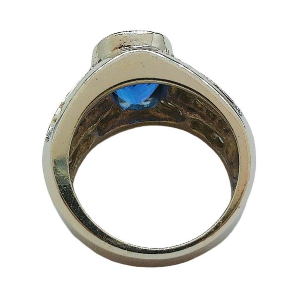 14K White Gold 3.10CT Radiant Tanzanite & 1.20CTW Diamond Estate Ring Image 3 Joint Venture Jewelry Cary, NC