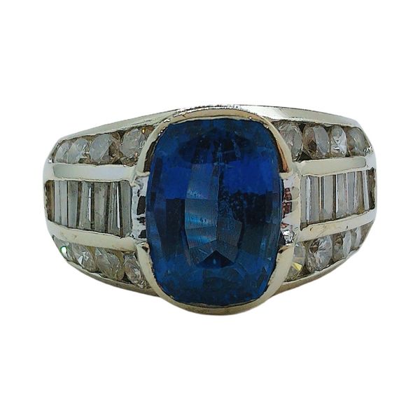 14K White Gold 3.10CT Radiant Tanzanite & 1.20CTW Diamond Estate Ring Joint Venture Jewelry Cary, NC