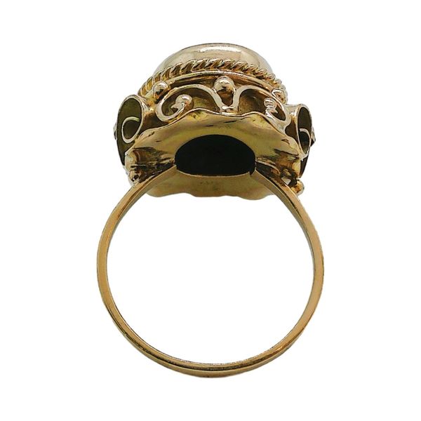 14k Yellow Gold Estate Oval Opal Ring Image 3 Joint Venture Jewelry Cary, NC