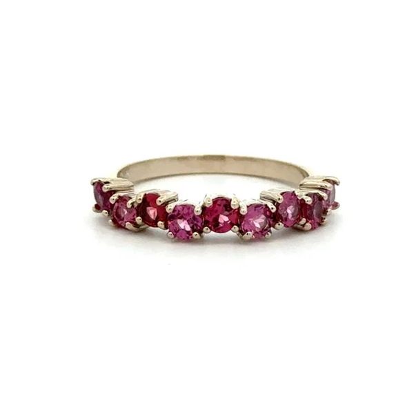 14K White Gold Estate Rubellite Tourmaline Band Ring .65 TCW Joint Venture Jewelry Cary, NC