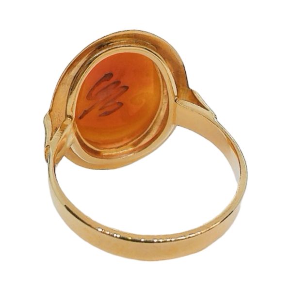 14K Yellow Gold Vintage Cameo Estate Ring Image 3 Joint Venture Jewelry Cary, NC