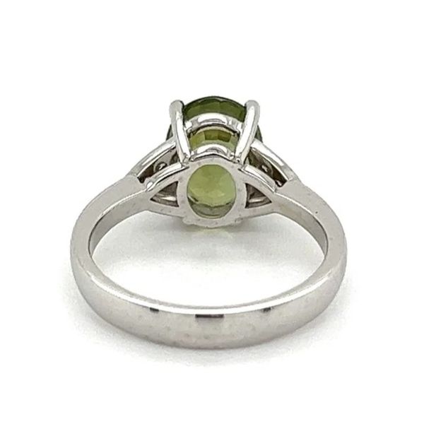 18K White Gold 2.50ct Green Tourmaline Diamond Ring Image 3 Joint Venture Jewelry Cary, NC