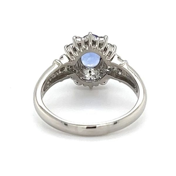 Platinum 1.07ct Tanzanite & 0.70 CTW Diamond Estate Ring Image 3 Joint Venture Jewelry Cary, NC