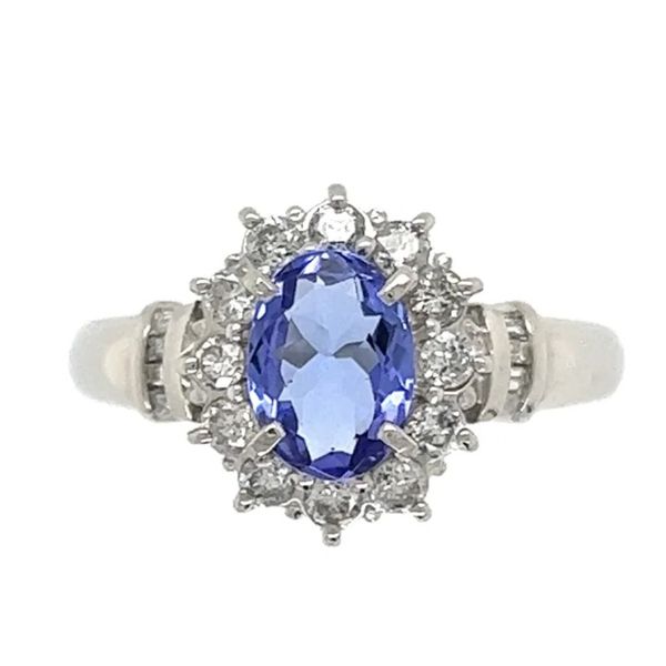 Platinum 1.07ct Tanzanite & 0.70 CTW Diamond Estate Ring Joint Venture Jewelry Cary, NC