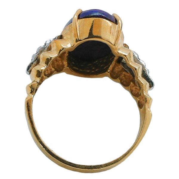 14K Yellow Gold Estate 5.5ct Purple Cabochon Diamond Ring Image 3 Joint Venture Jewelry Cary, NC