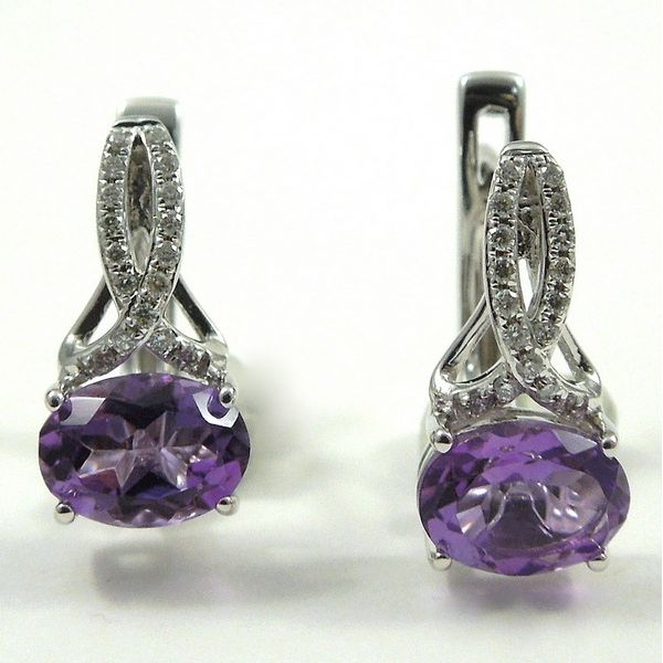 Amethyst & Diamond Earrings Joint Venture Jewelry Cary, NC