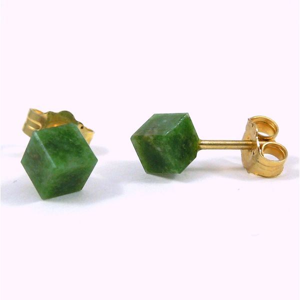 Square Jade Studs Joint Venture Jewelry Cary, NC