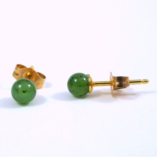 Jade Button Earrings Joint Venture Jewelry Cary, NC