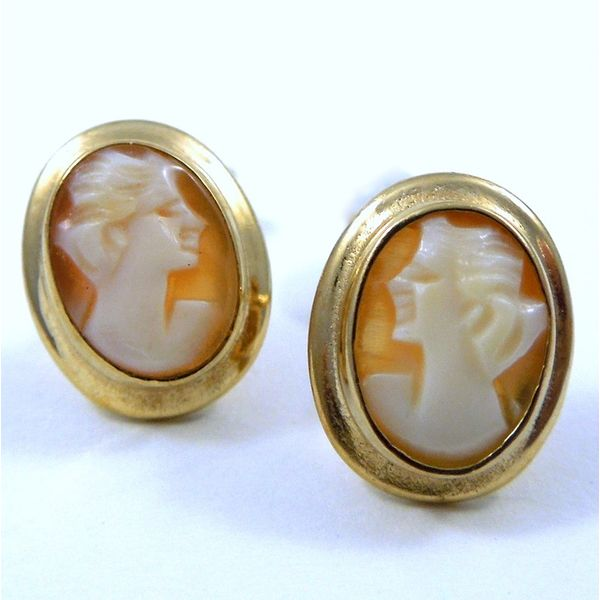 Bezel Set Cameo Earrings Joint Venture Jewelry Cary, NC