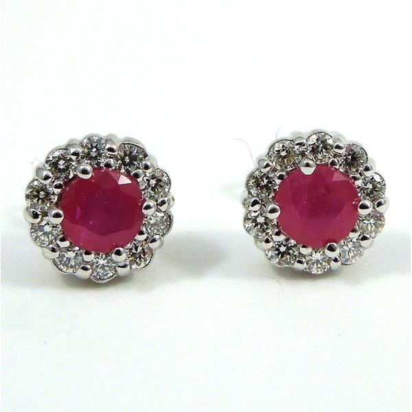 Ruby and Diamond Earrings Joint Venture Jewelry Cary, NC