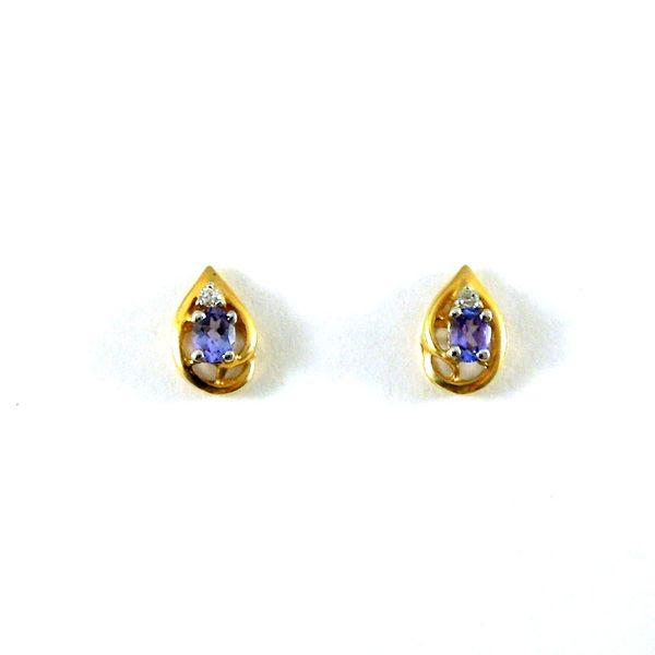 Tanzanite & Diamond Earrings Joint Venture Jewelry Cary, NC