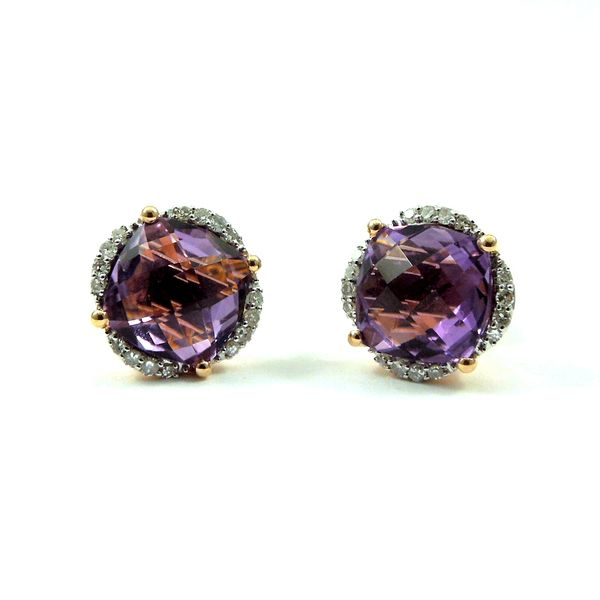 Amethyst and Diamond Earrings Joint Venture Jewelry Cary, NC