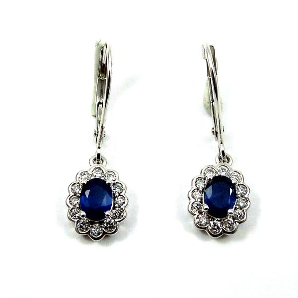 Sapphire and Diamond Dangle Earrings Joint Venture Jewelry Cary, NC