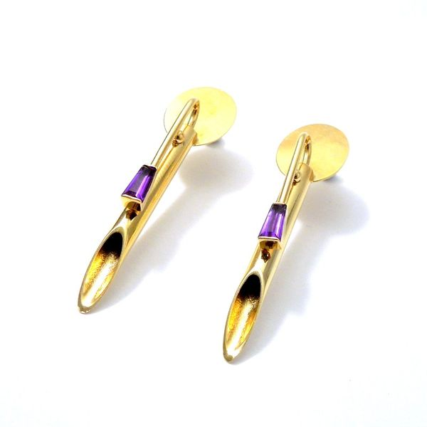 Amethyst Tube Earrings Image 2 Joint Venture Jewelry Cary, NC