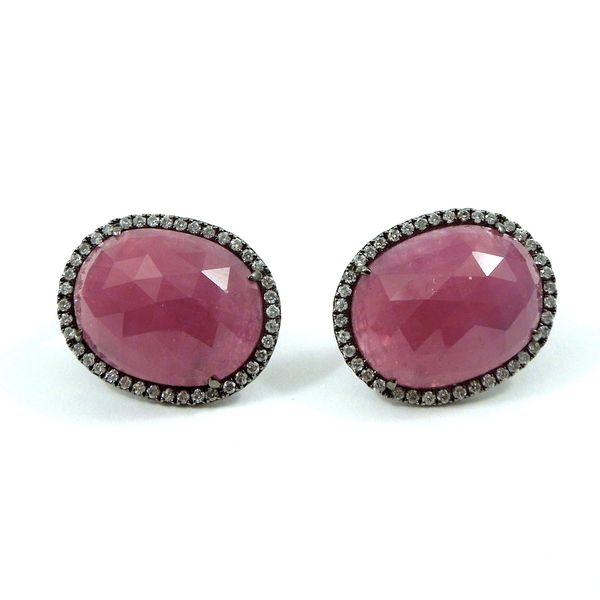 Ruby and Diamond Earrings Joint Venture Jewelry Cary, NC