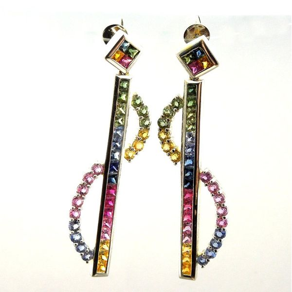 Rainbow Sapphire Earrings Joint Venture Jewelry Cary, NC