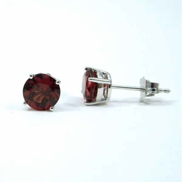 Garnet Stud Earrings Image 2 Joint Venture Jewelry Cary, NC