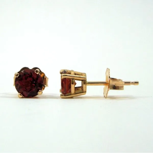 Almandine Garnet Stud Earrings Image 2 Joint Venture Jewelry Cary, NC