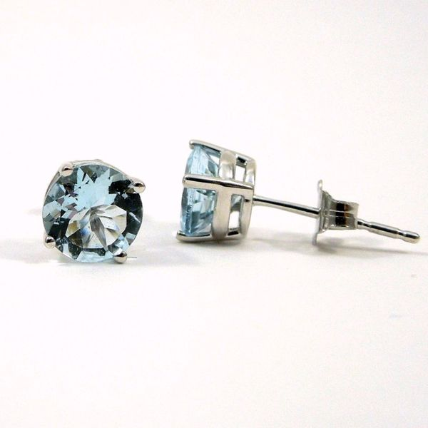 Aqua Stud Earrings Image 2 Joint Venture Jewelry Cary, NC