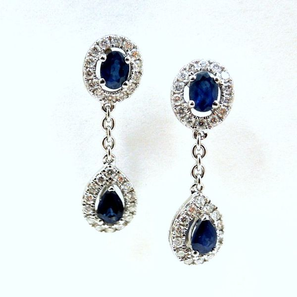 Sapphire and Diamond Drop Earrings Joint Venture Jewelry Cary, NC