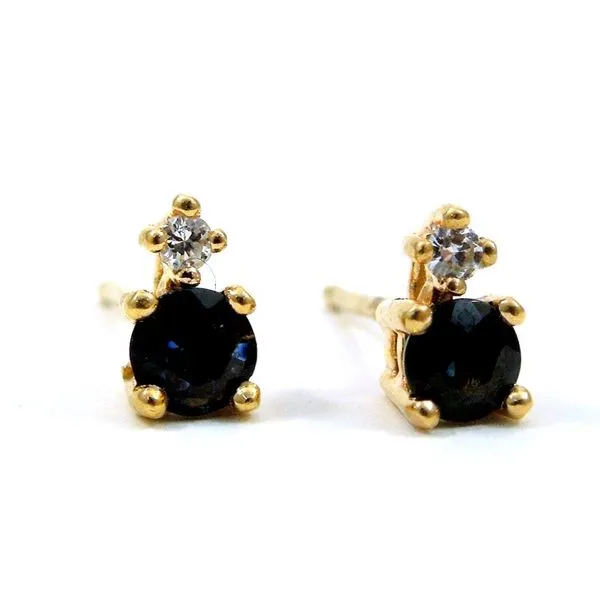 Sapphire and Diamond Studs Joint Venture Jewelry Cary, NC
